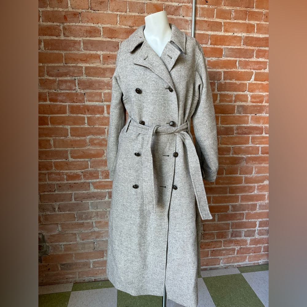 Nordstrom fleurette double breasted tweed pea coat